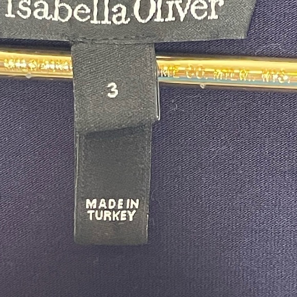 Isabella Oliver dress maternity size 8 ruched at knee navy (size 3 for brand) - Picture 4 of 8